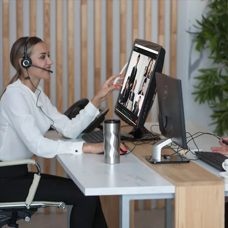 Auricular VT6300 con doble cancelación de ruido (ENCx2) y cable USB VTPERÚ