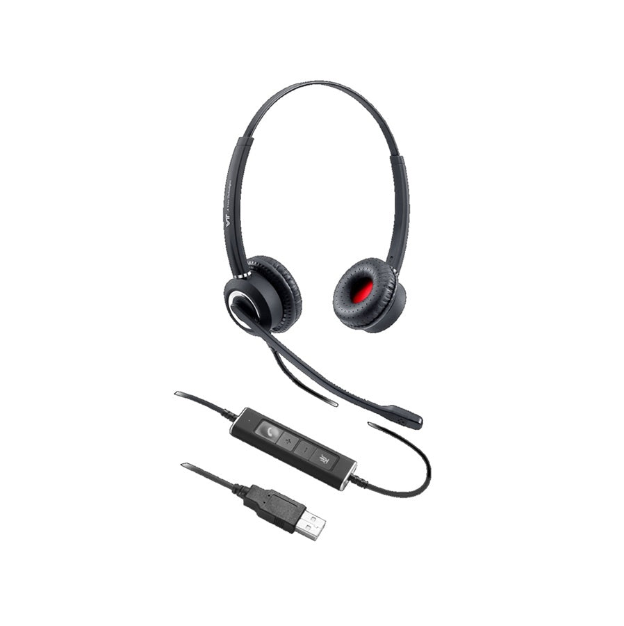 Auricular VT6300 con doble cancelación de ruido (ENCx2) y cable USB