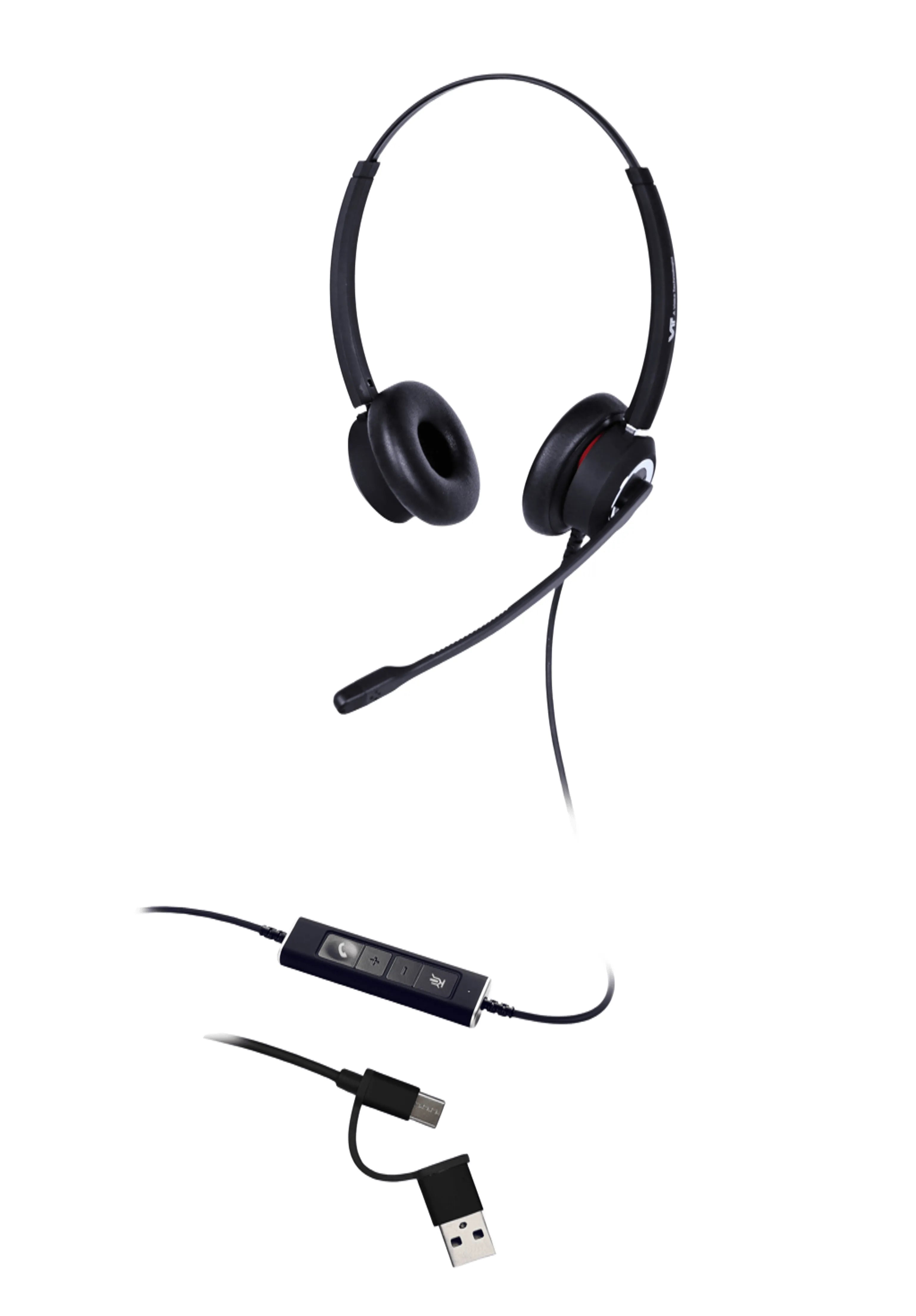 Auricular VT6300 con Doble Cancelación de Ruido (ENCx2) y cable USB