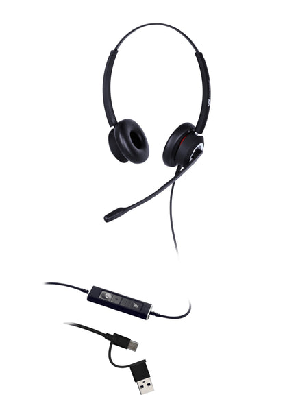 Auricular VT6300 con Doble Cancelación de Ruido (ENCx2) y cable USB