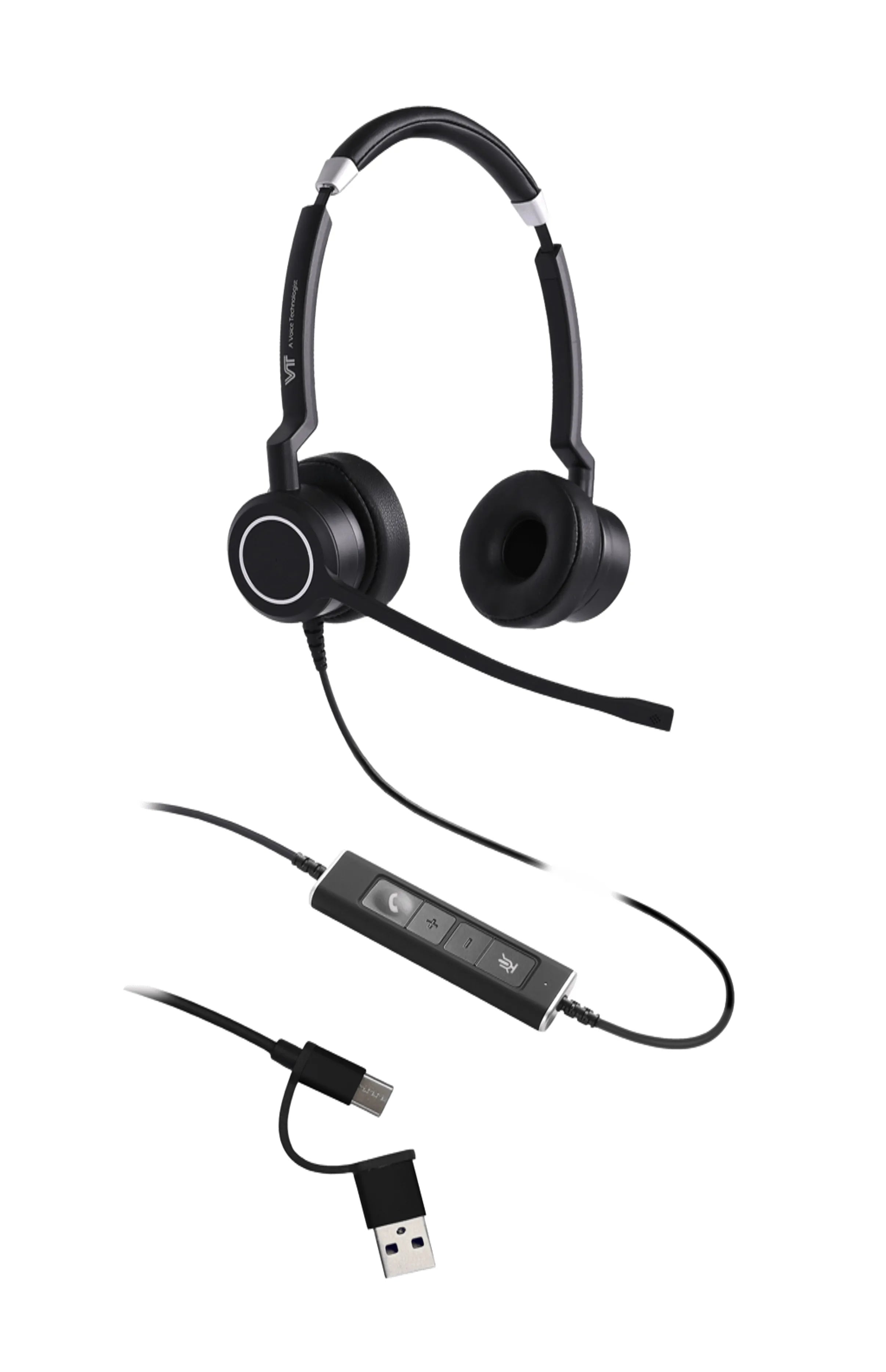 Auricular VTX120 con Cancelador de Ruido ENC y cable USB